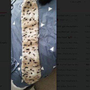 L.A.M.B. faux lepord print scarf